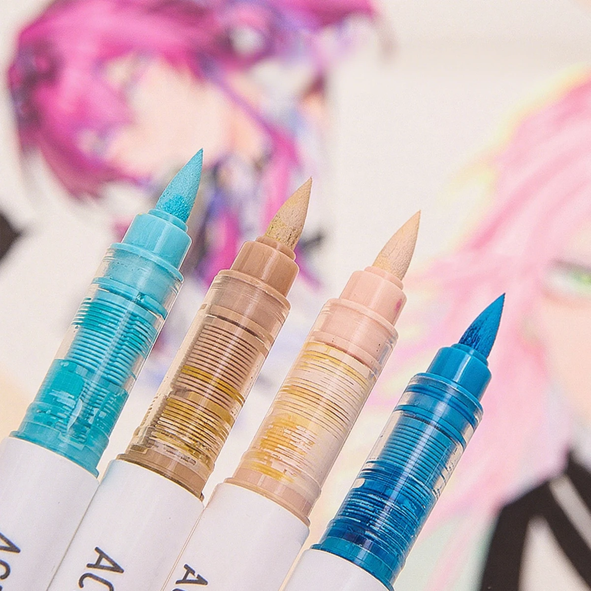 9 ألوان/مجموعة قلم تحديد فني من الأكريليك DIY أقلام رسم جرافيتي للمحمول والمذكرات وكتابة اللوحة والقرطاسية #1