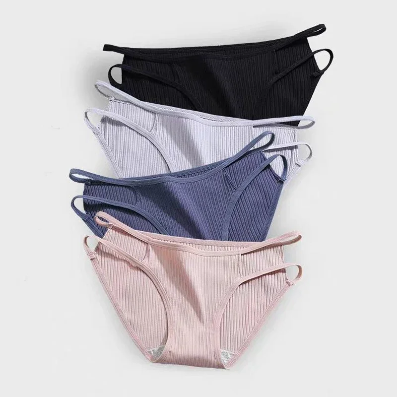 Panties For Women Cotton Underpants Girls Briefs Striped Panty Sexy Lingerie Female Seamless Underwear M-XL