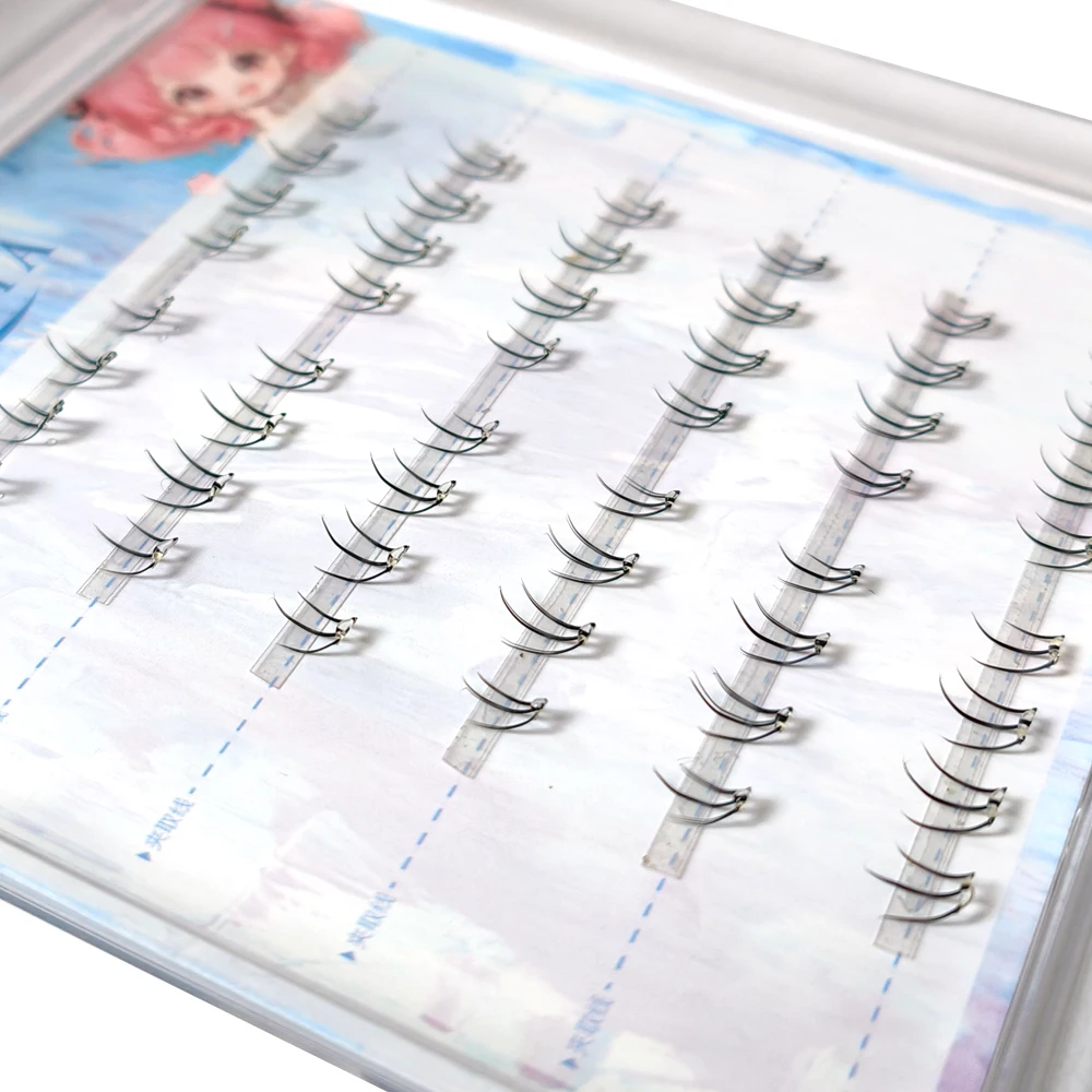 Self-Adhesive Individual Bottom Eyelashes Set Natural Looking Cat Foot Short Eye Lashes Extension No Need Glue Cosmetics Tools
