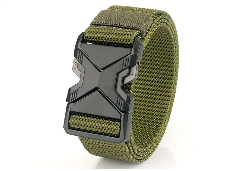 Herren-Taktikgürtel aus Nylon-Canvas, leicht, vielseitig einsetzbar, militärischer Herren-Gürtel, verstellbar, mit Schnellverschluss, Sportgürtel, 125 cm. – Detail 15