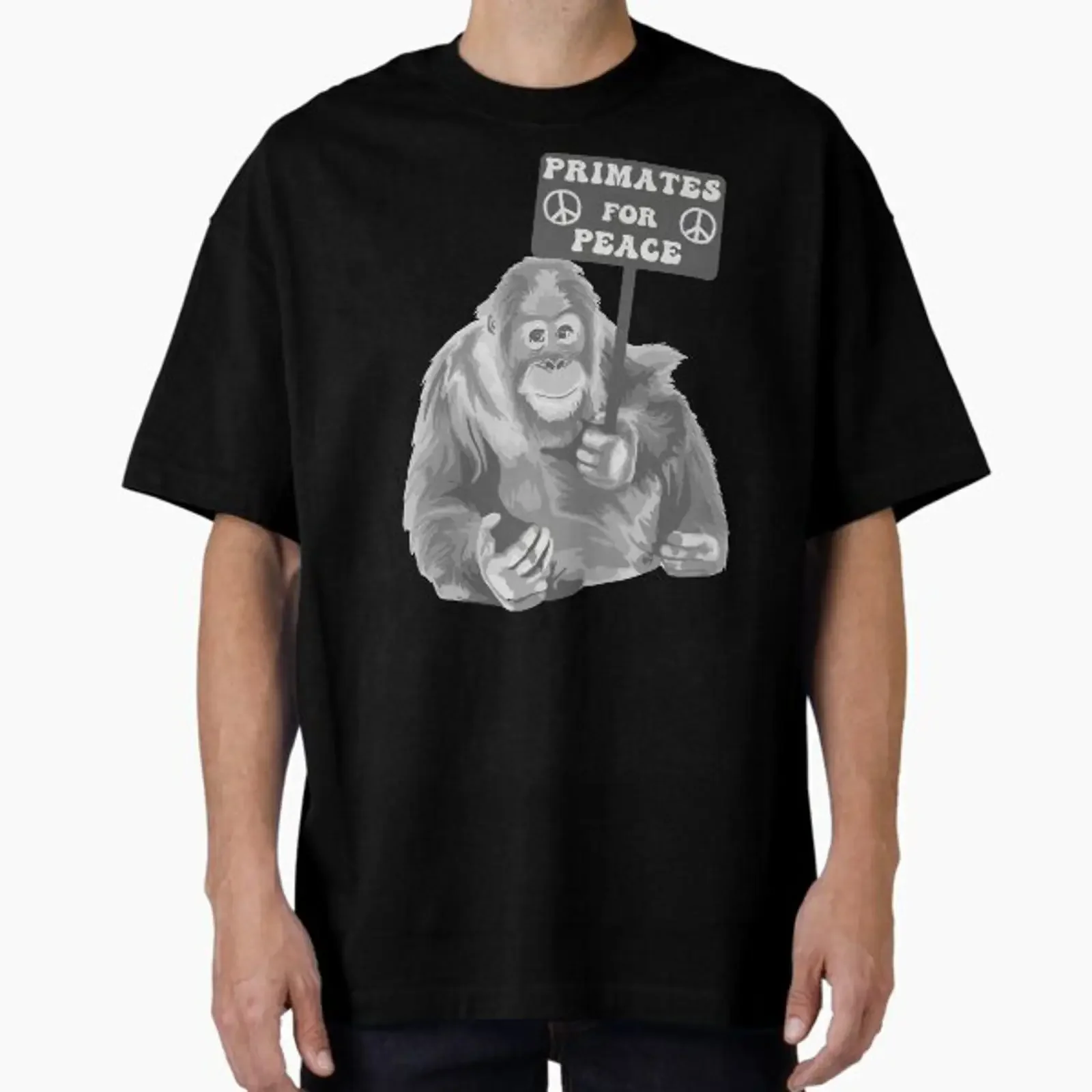 Primates for Peace Orangutan designed and sold by Unhinged Heather vintage Washed Slightly fashion Stretched streetwear