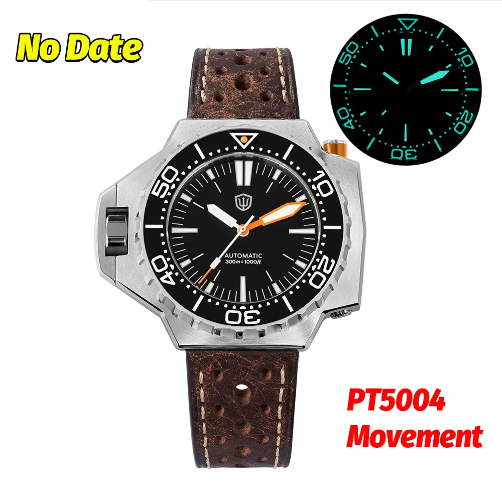 Watchdives WD1968 300M automatisch mechanisch duikhorloge Pt5000/Pt5004 waterdichte keramische bezel BGW9 roestvrijstalen retro horloge