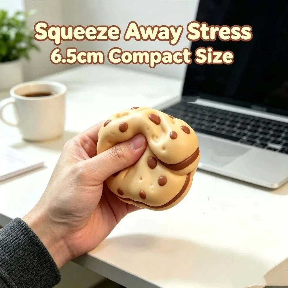 Crunchy Chocolate Cookie Squeeze Moldable Building Blocks Crackling Cookie Squishy Comfortable Soft DIY Empty Ball Skin