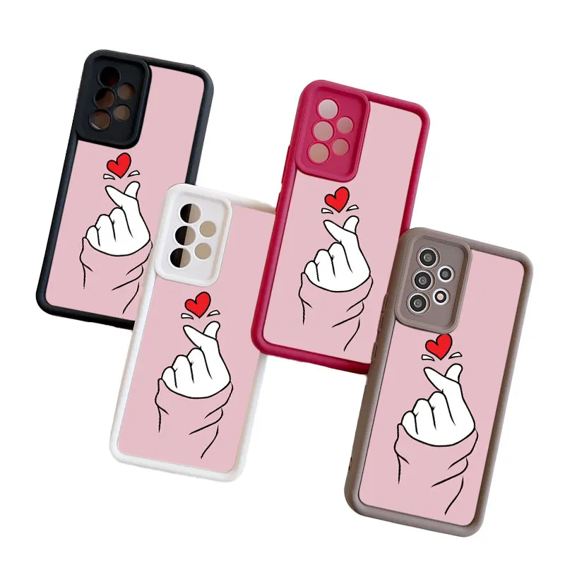 Love Heart All-inclusive Anti-drop Phone Case For Realme GT 7I 8 8I C2 C15 C20 C21 C21Y C31 C35 C53 C55 Soft Cover Coupe