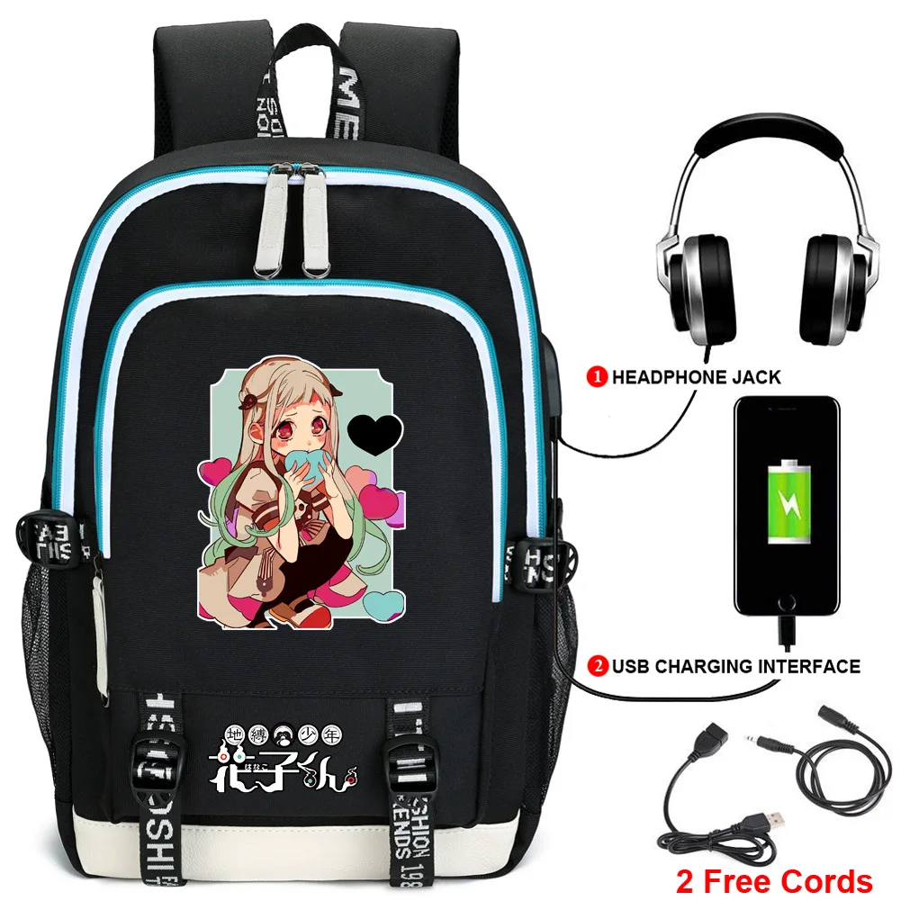 

Anime Backpack Toilet-Bound Hanako Kun Laptop Shoulder Bag Capacity Travel Knapsack Girls Boys Schoolbags
