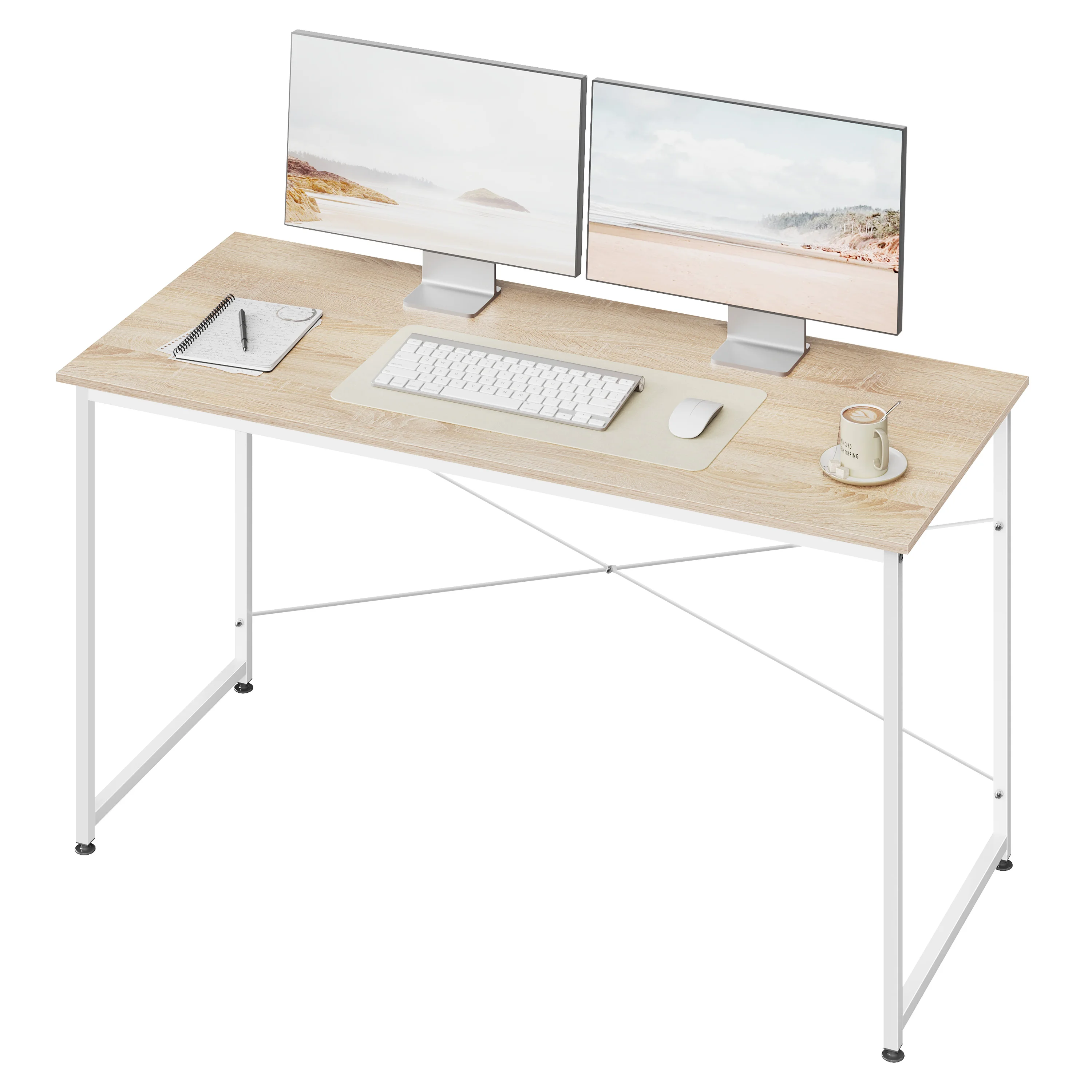 Metal Frame Computer Desk Office Writing Study  Gaming Table Modern Large Office Workstation Desk for Home Office Bedroom