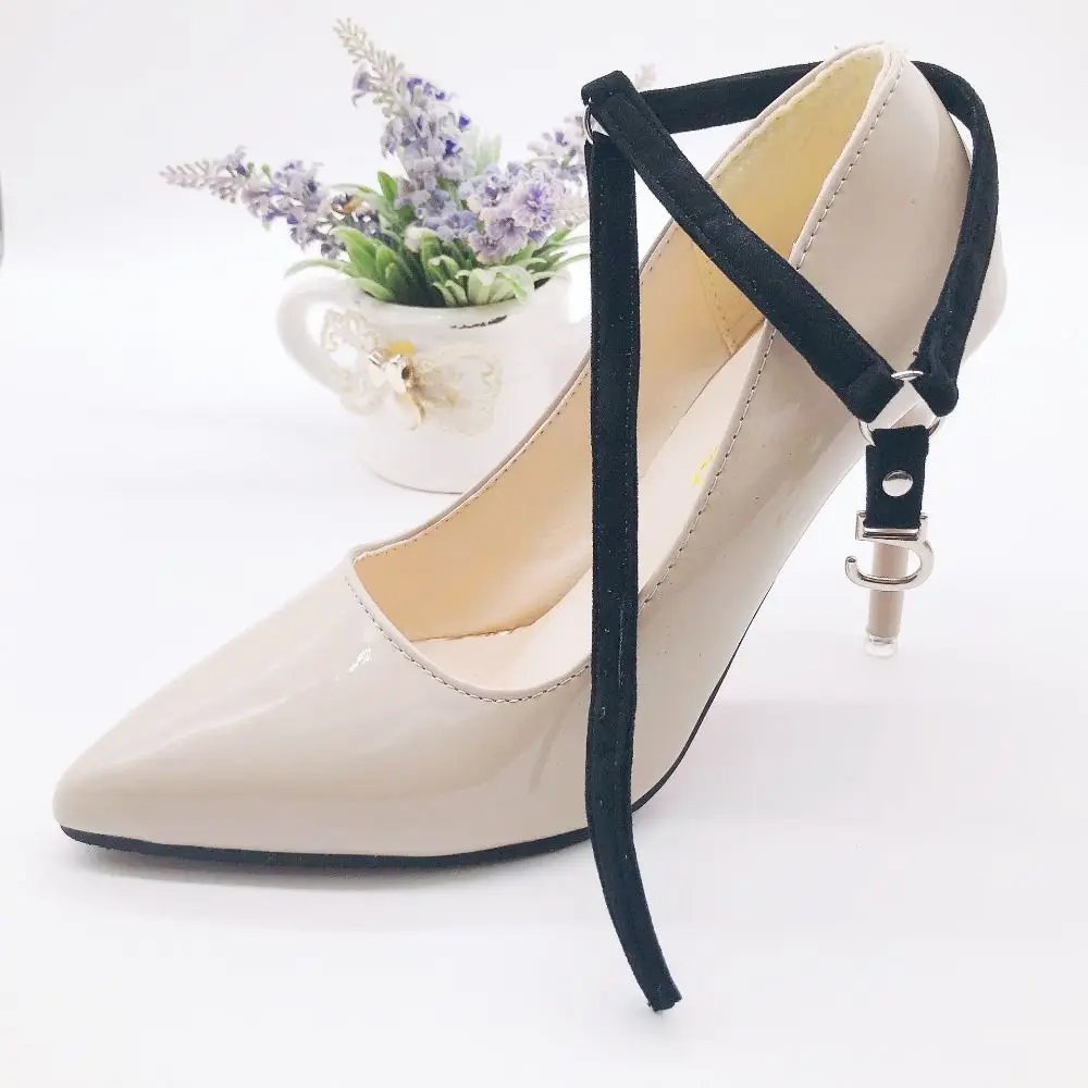 

Pu Leather Women Shoelace Adjustable Metal Buckle Bundle Shoelace Anti-dropping heel Anti-loose Shoes Belt High Heel Accessories