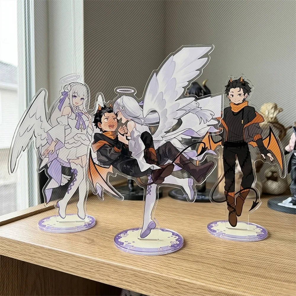 15CM New Anime Re:ZERO -Starting Life in Another World Acrylic Stand Keychain Cosplay Characters Ornament Accessories Good Gift