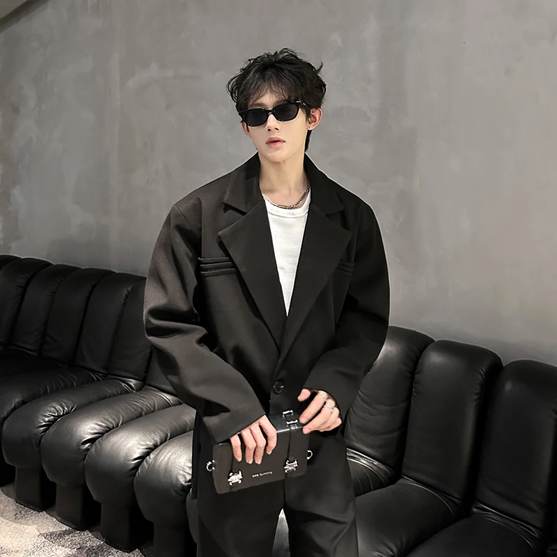 

Мужской костюм Bla ort, осенне-зимний, с наплечниками, деловой, повседневный, классический, стильный, модный дизайн