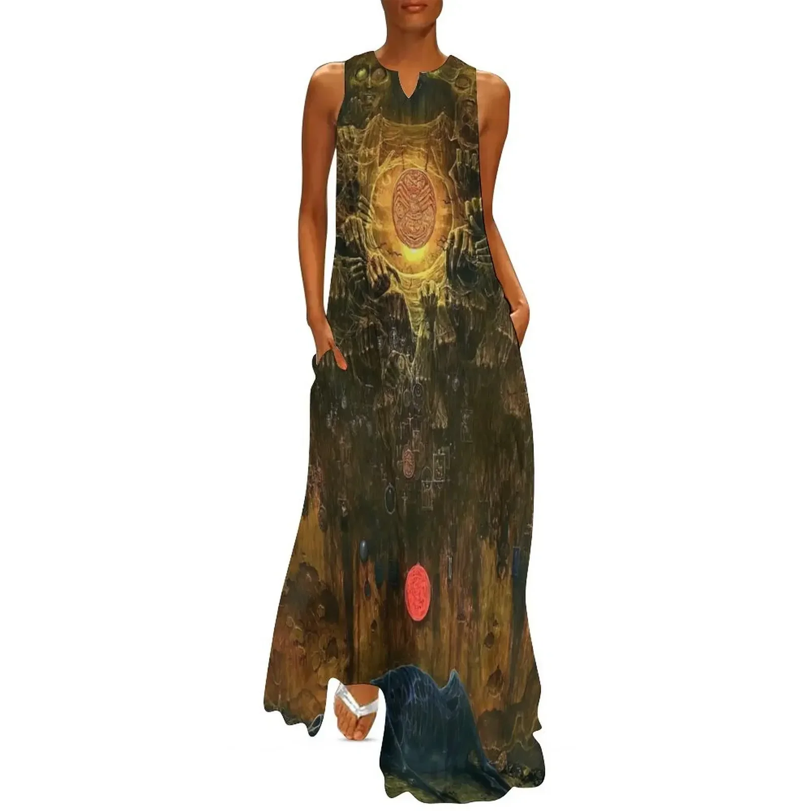 

zdzislaw beksinski artwork, zdzislaw beksinski prints, zdzisaw beksiński art style Long Dress beach outfits for women Dress