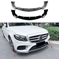 Car Front Bumper Spoiler Lip Lower Splitter For Mercedes Benz E Class W213 E260 E300 E43 AMG Sport 2017 2018 2019 2020