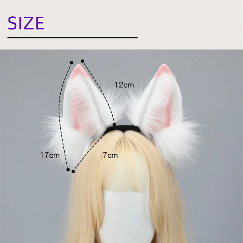 Bandeau rechargeable en forme de renard blanc, oreille mobile, cadeau pour filles, accessoires de Cosplay, couvre-chef pour carnaval, Halloween, fête de mascarade en club