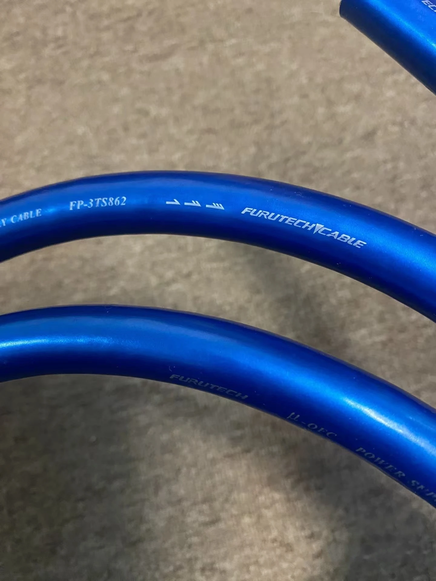Furutech Flagship FP-3TS862 Cabo de alimentação do Japão, cabo de alimentação de cobre livre de oxigênio, cabo em massa