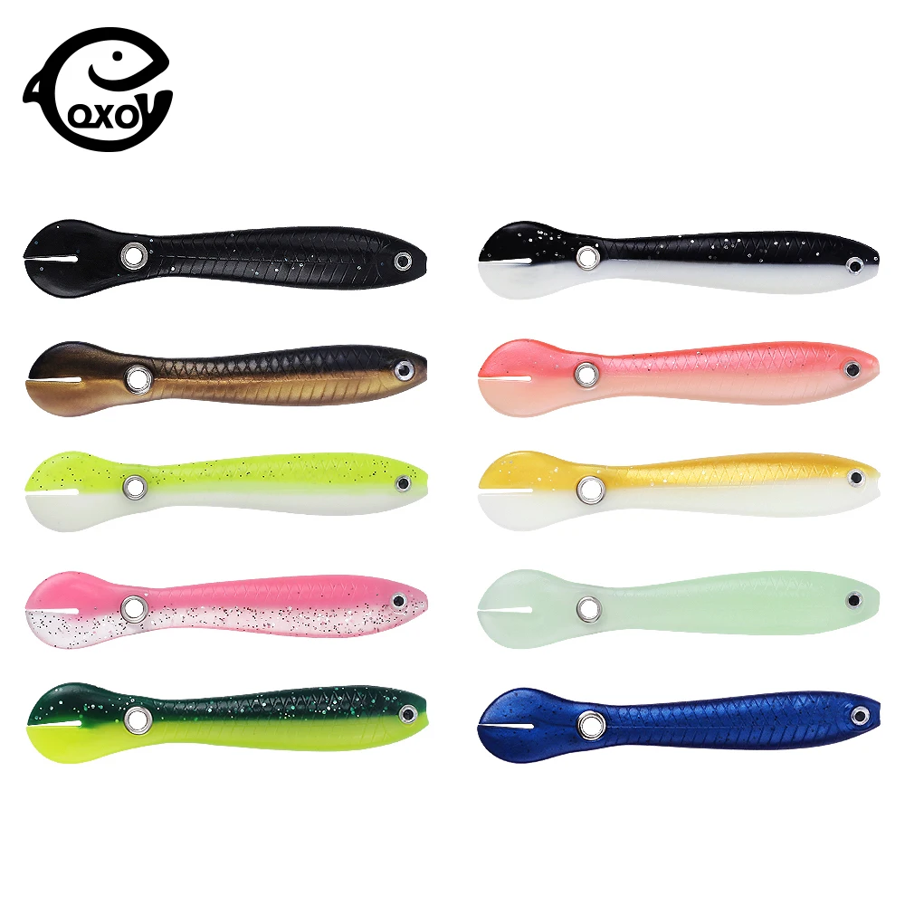 QXO 5pcs/Lot Fish Soft Lure Bionic Loach 10cm sea fishing accessories Silicone Bait goods float ALL FOR FISH tools bait boat