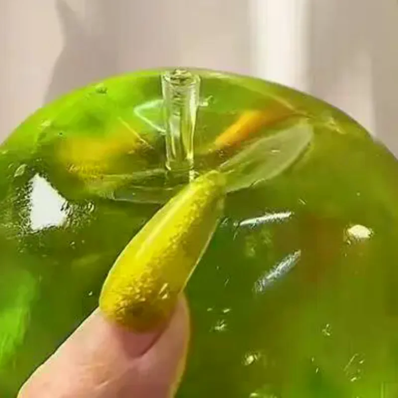 1 Piece Relieve Stress And Vent Anger  Toys Green Apple Plasticity Squeeze Toy To Relieve Stress For Friends