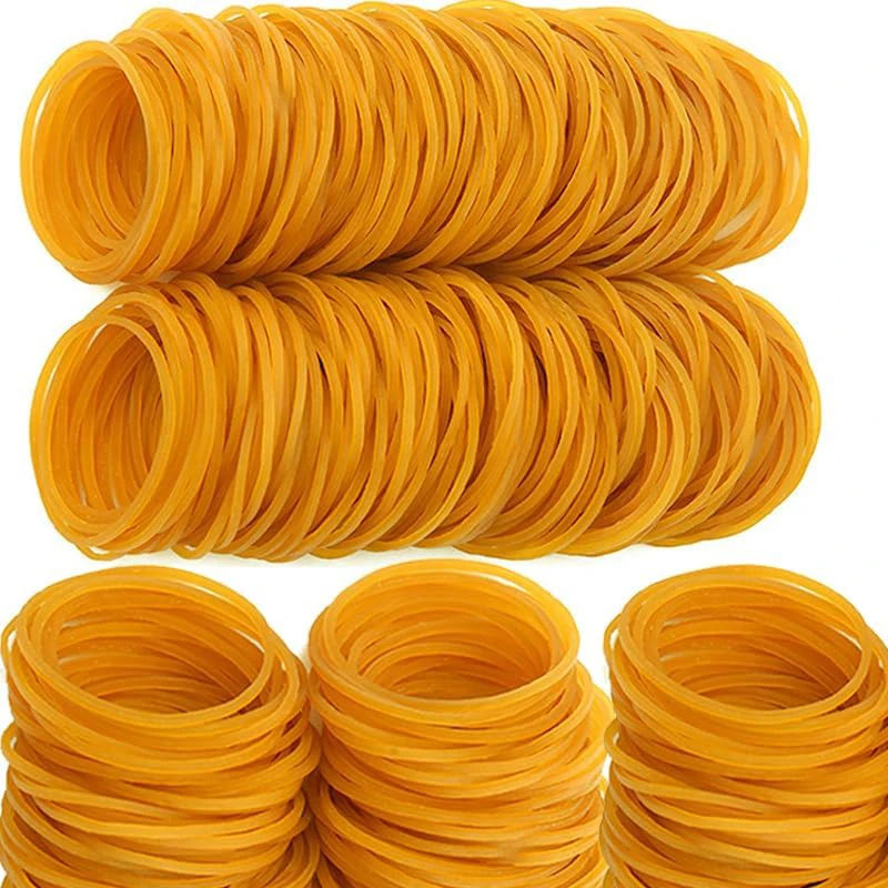 100/200Pcs Elastic Rubber Rings Portable Mini Hair Ties Practical Binding Bands for School Home Office Organization 1.9-6cm