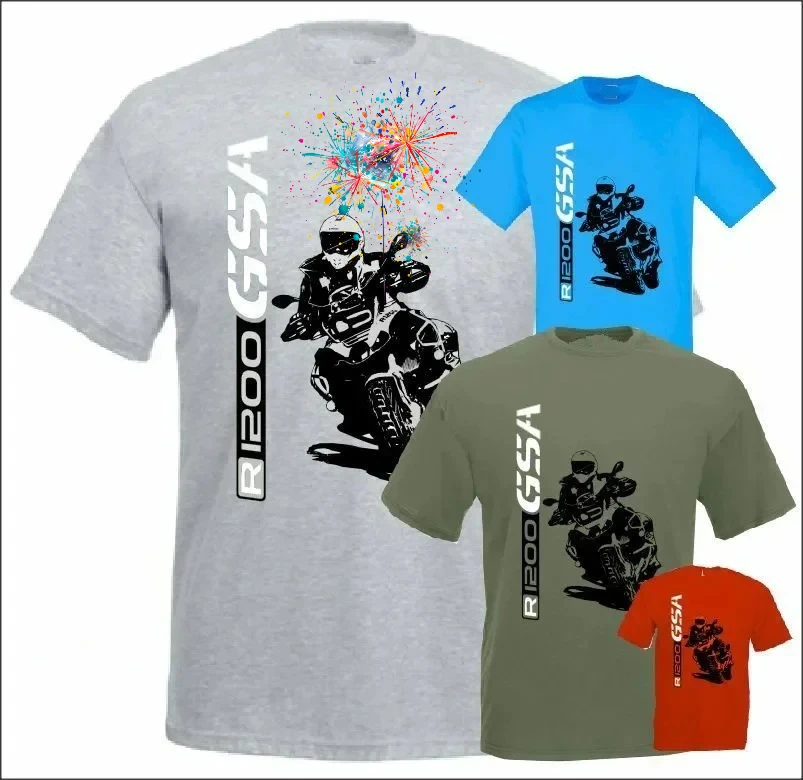 Adventure Motorcycle R1200 GSA T-Shirt 100% Cotton O-Neck Summer Short Sleeve Casual Mens T-shirt Size S-3XL