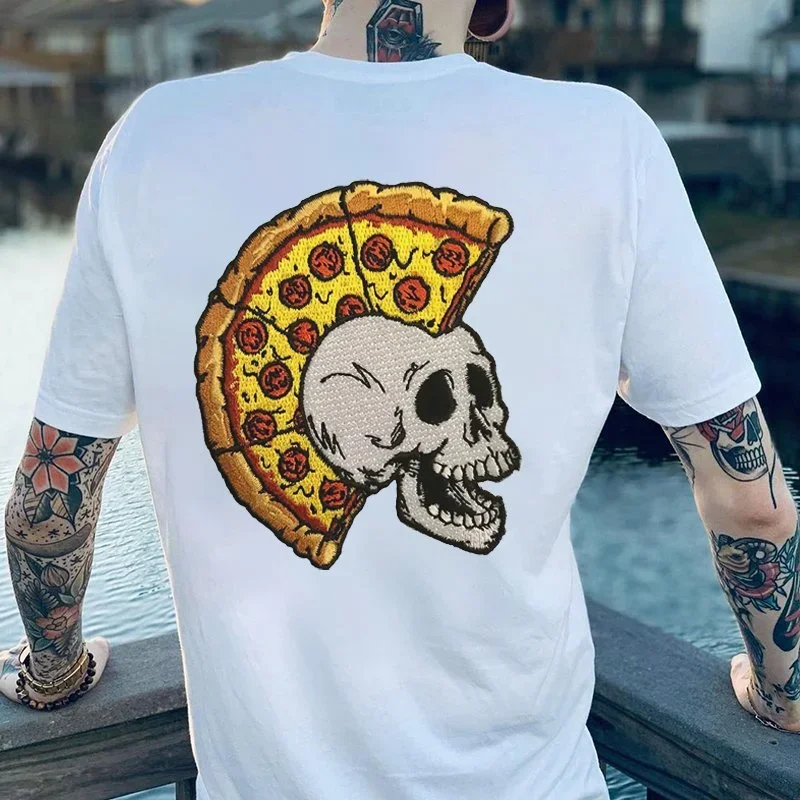 Creative Punk Skulls Men Tshirts Summer Hip-hop Gothic Short-sleev Tops Fashion Heavy Metal Rock Clothes Ropa Hombre Camisetas