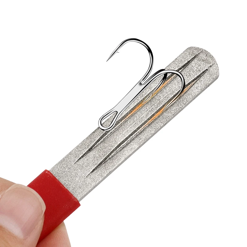 1pc Double Sided Single Double Slot Fish Hook File Fishing Tool Grinding Hook Tip File for Sea Fishing Fly Fishing Grinding Hook