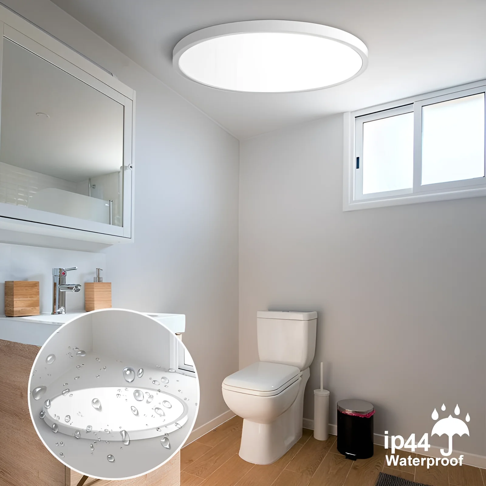 Imagem -04 - Lâmpada de Teto Led Energy Saving Round Panel Luz para Sala de Estar Quarto Cozinha Varanda Corredor 20w 30w 40w 50w