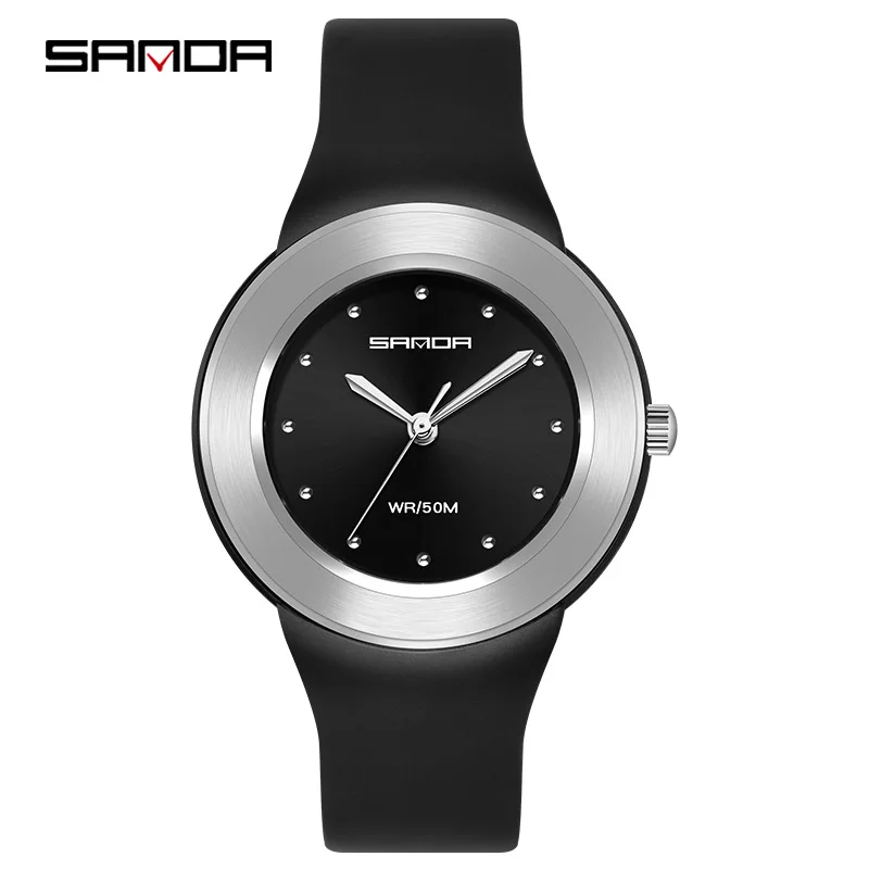 

Fashion Sanda New Women's Watches White Rose Gold Waterproof Ladies Quartz Watch Women Casual Wristwatch Relogio Feminino