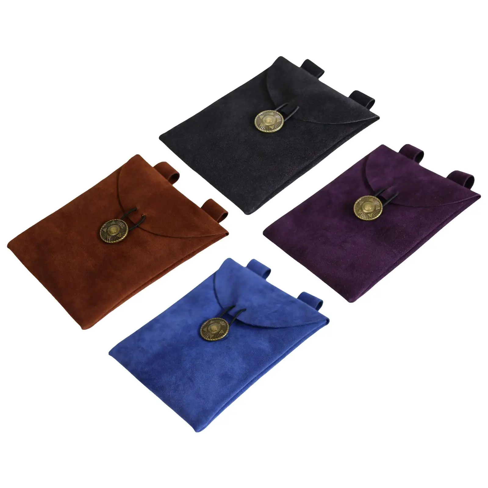 Bolso de cintura de estilo medieval, de ante, ideal como accesorio para fotografías, actividades al aire libre y juegos de rol.