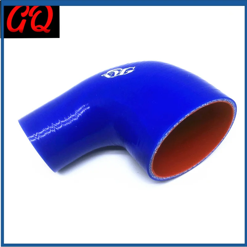 

90 Degree Silicone Tubing Hose Intercooler Turbo Intake Pipe Coupler Hose Reducer Universal Multiple Sizes Blue 45-102mm
