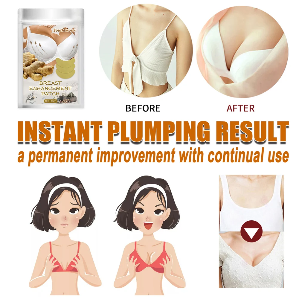 10 PCS Ginger Breast Enhancement Patch Moisturizing Lifting & Skin Firming Natural Bust Treatment For Breast Growth