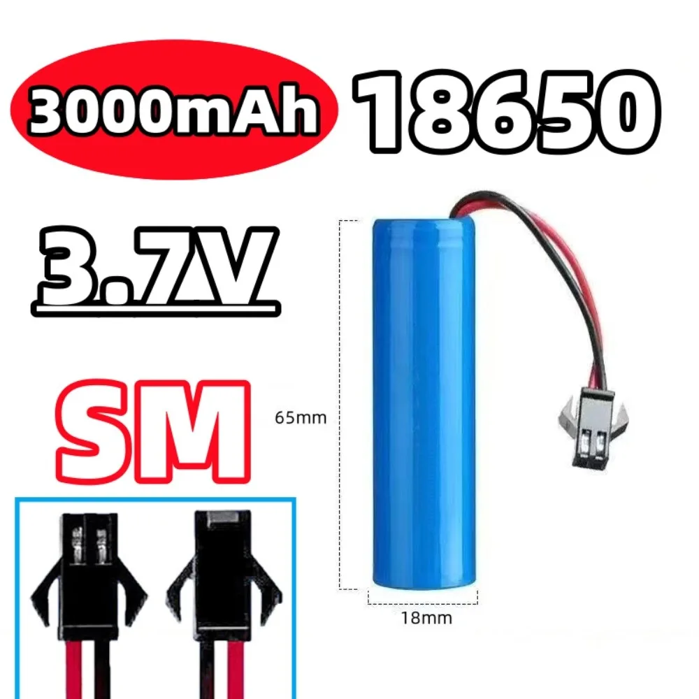 SM Stecker 18650 Lithium-Ionen-Akku 3,7 V 3000 mAh mit PCB für Q85 Q70 RC Hubschrauber Flugzeug Auto Schiff Pistole Spielzeug usw