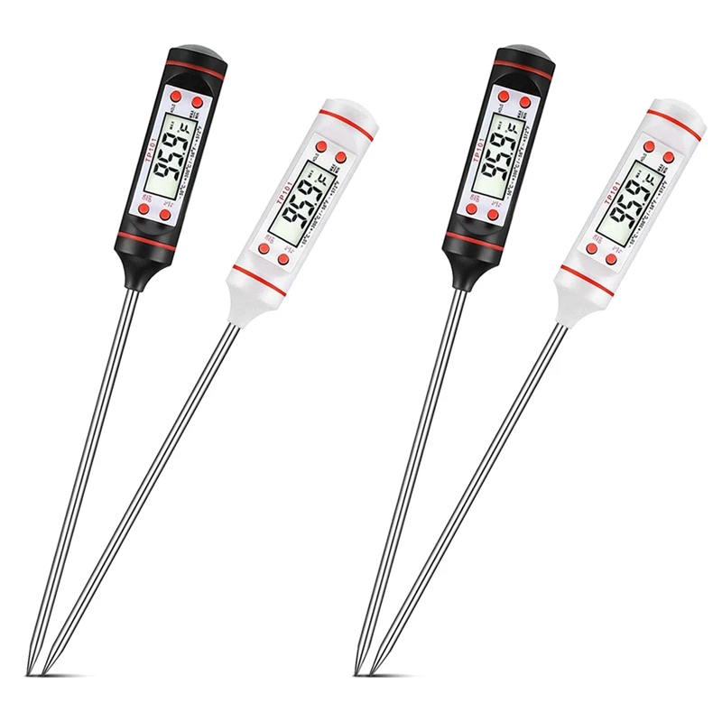 GTBL 2X Kitchen Food Thermometer Waterproof Digital Immediate Read Meat Thermometer With Long Probe For Candle, Milk, Roast