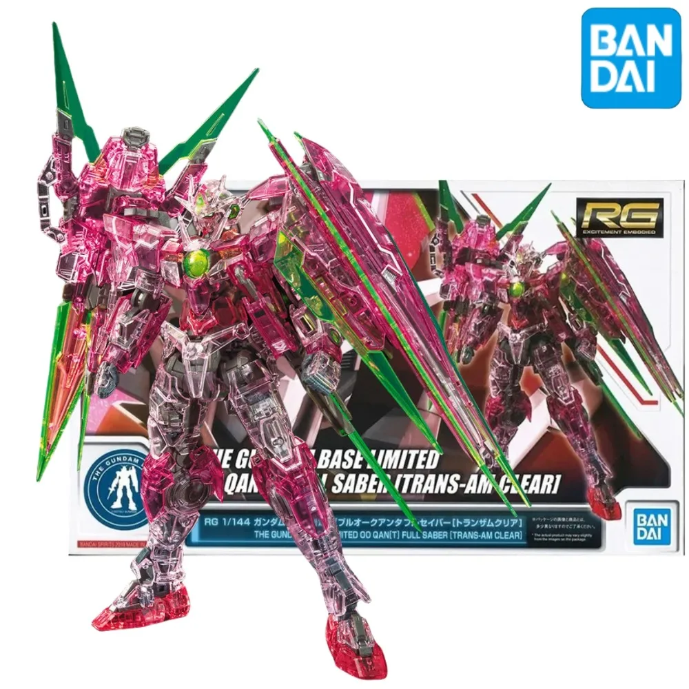 

Bandai Anime Model Original Genuine RG 1/144 THE GUNDAM BASE LIMITED 00 QAN[T] FULL SABER [TRANS-AM CLEAR] Toys Action Figure