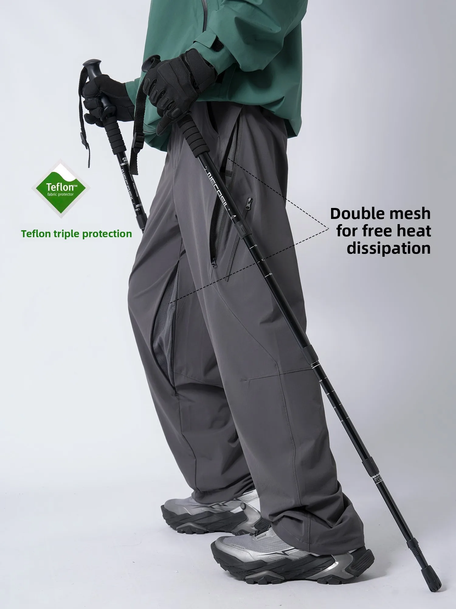 

Outdoor Men's Thiened Fce Qui Dry Hiking Mountain Climbing Pants Jepp Spirit Workwear Trousers Polyester Fiber Zipper ...