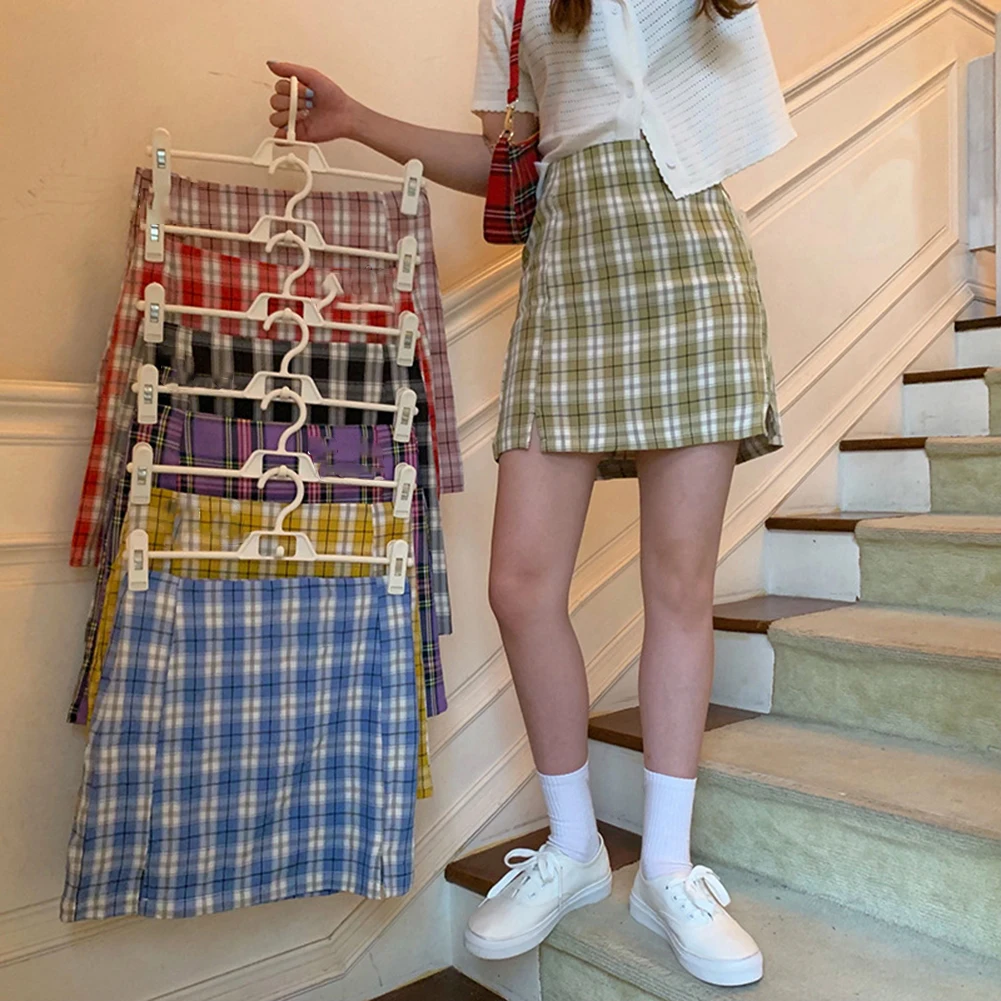 Mini Skirt Pleated Skirt Plaid School Skirt Style Sweet Girl Going Out Parties Shopping Daily Leisure Dating Hot