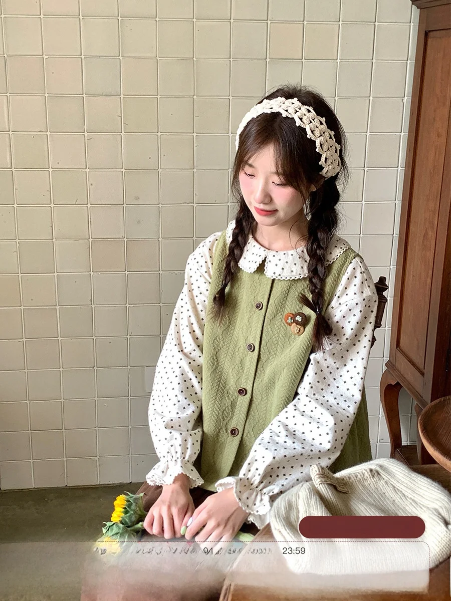 

Вязаный жилет-кардиган MUCHA в стиле ретро, свободный крой, для женщин, осенний сезон, однотонный, в университетском стиле