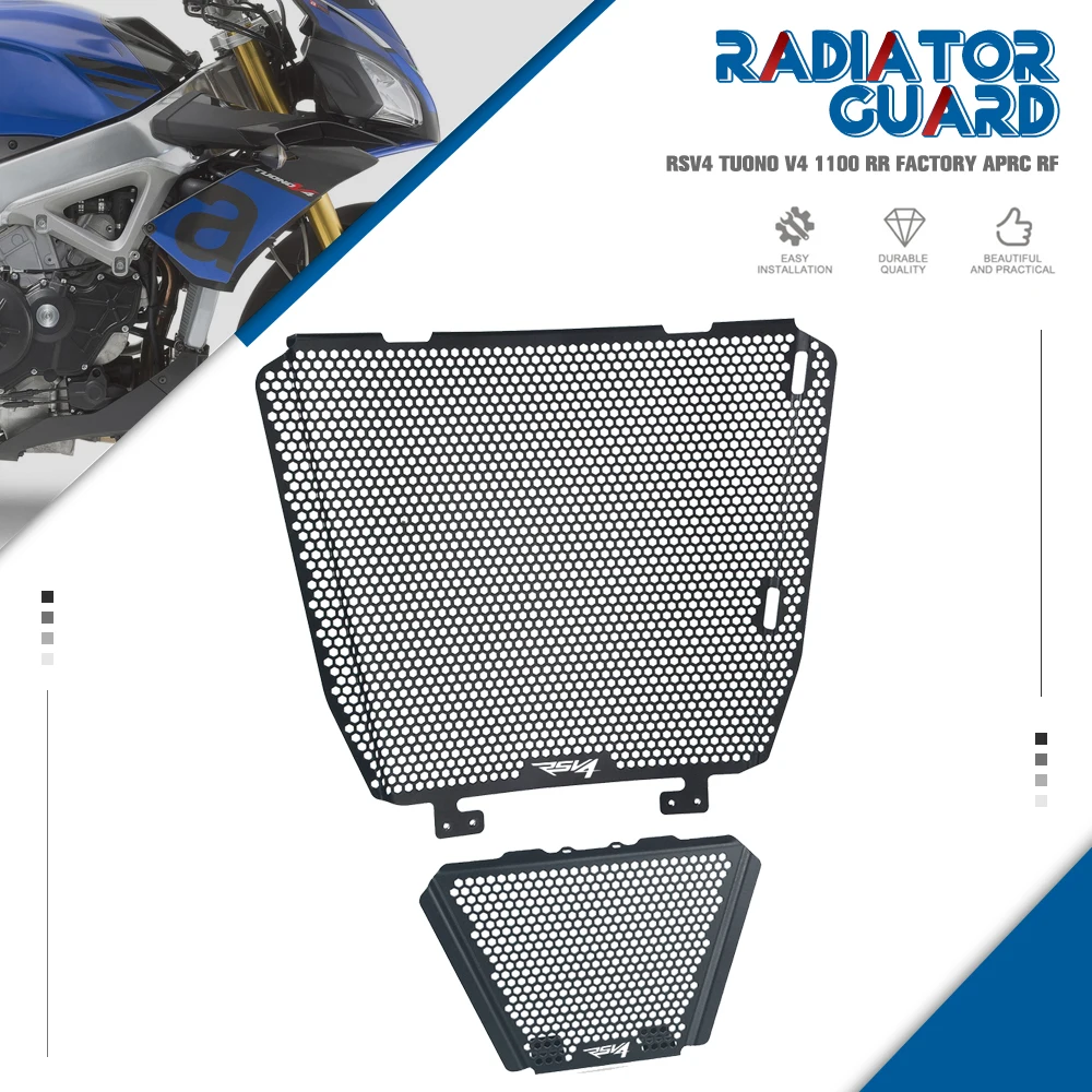 

FOR Aprilia RSV4 Tuono V4 1100 RR Factory APRC RF Radiator Grille Guard Oil Cooler Cover 2009 2010 2011 2012 2013 2014 2015-2020