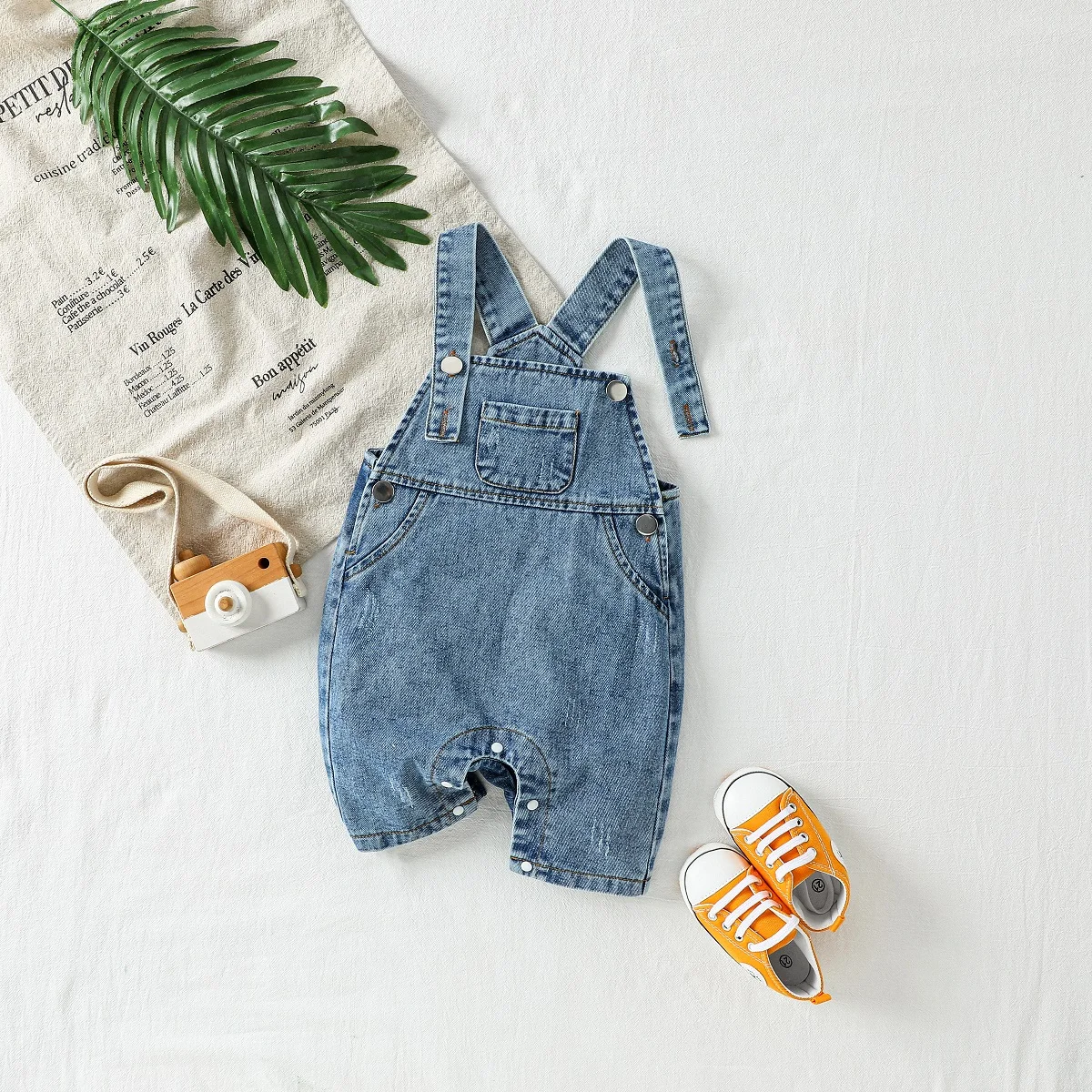 All Seasons Solid New 2026 Kid Romper Cool Fashion Denim Jumpsuit Sleeveless Bodysuits for Baby Boys&Girls 0-1Y