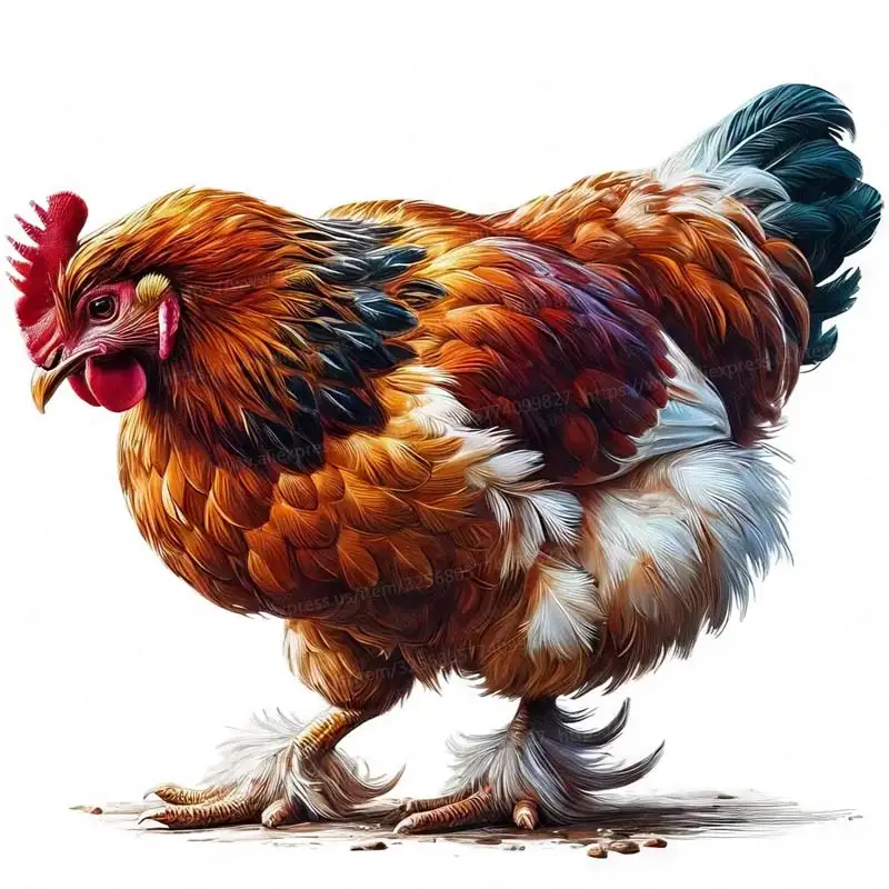 Rustic Farm Rooster Hen Wall Sticker Cabinet Refrigerator Home Decor Creative Animals Self Adhesive Stickers M1078