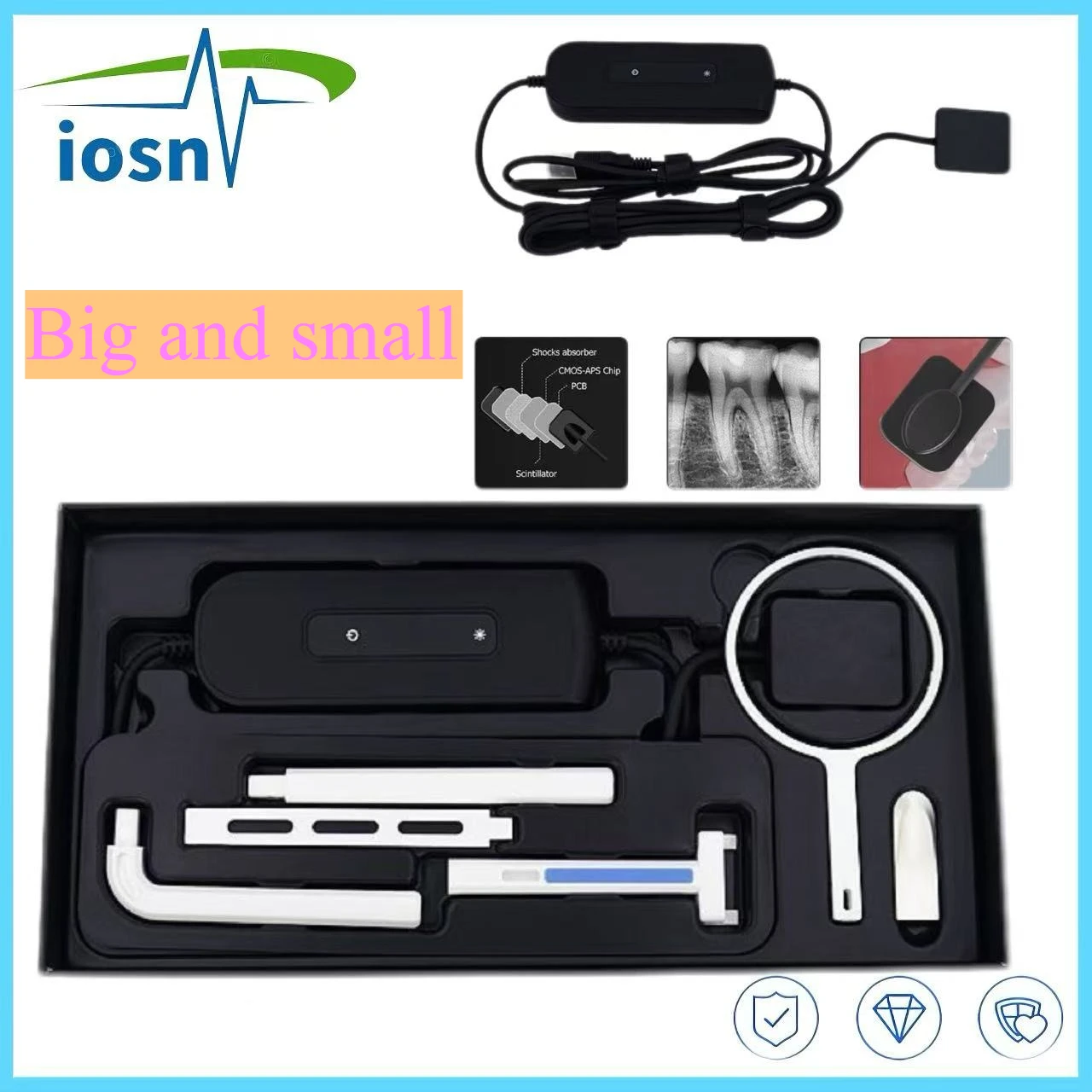 

Dental Portable Sensor X-Ray High-Frequency Rx Digital Intraoral Digital System Image Dentistry Tool Super Speed Sensor