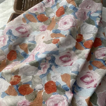 Nuova pittura a olio astratta 100% cotone 60S Design originale tessuto stampa digitale per cucire abiti di stoffa gonna bambini Designer