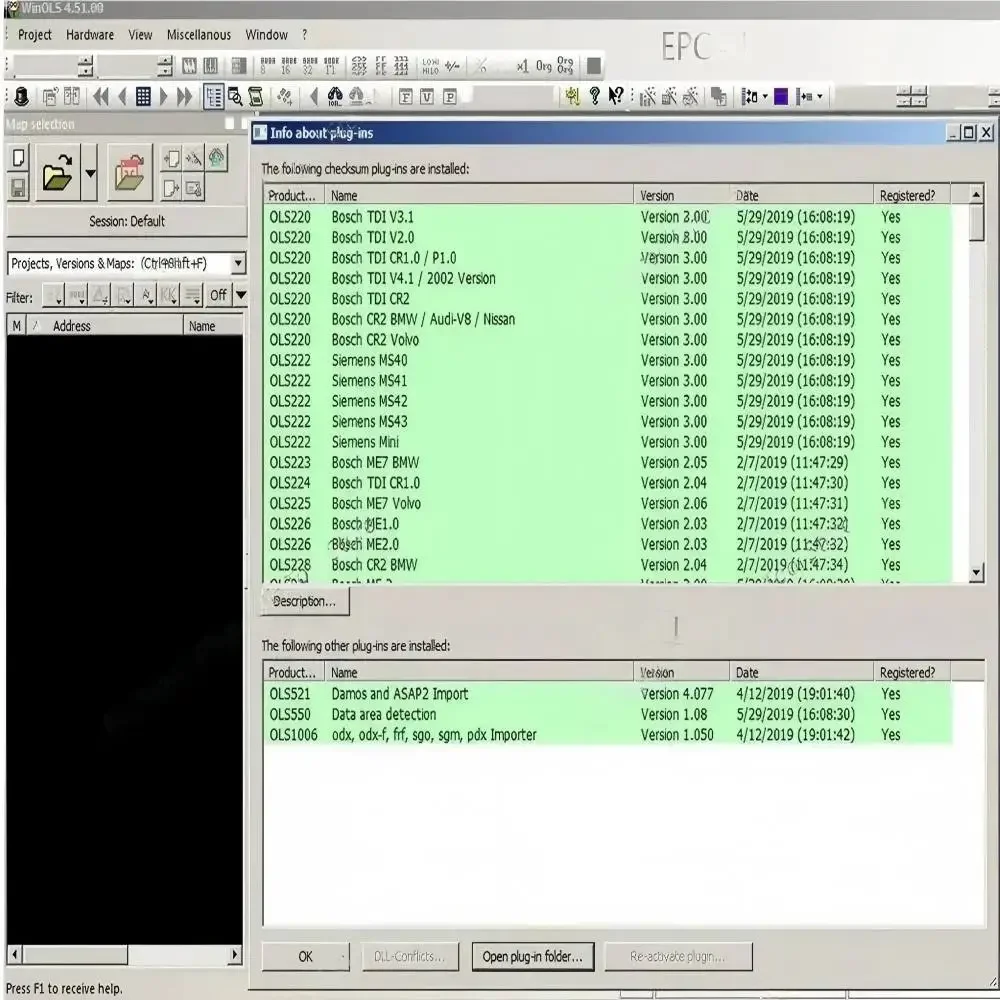Winols 4.7 التنشيط الكامل لنظام التشغيل Windows 10/11 دعم متعدد اللغات لا حاجة إلى VMware Damos Pack ECM Titanium 1.61 IMMO Service T