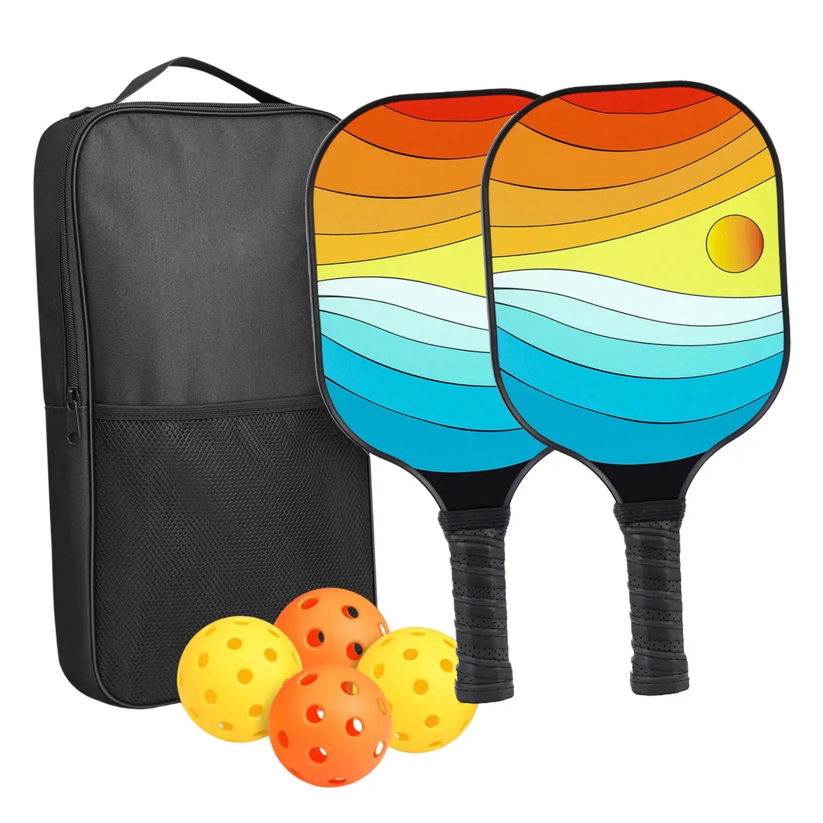 

Pickleball Racket 4 Pickleballs Edge Pickleball Racquets for Training Indoor Outdoor Use Gym Adults Kids Beginners or Pros