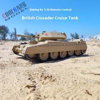 Coolbank 1/16 Scale British Crusader Tank Remote Controlled Military Model Toy With Sound Light Smoke Features
