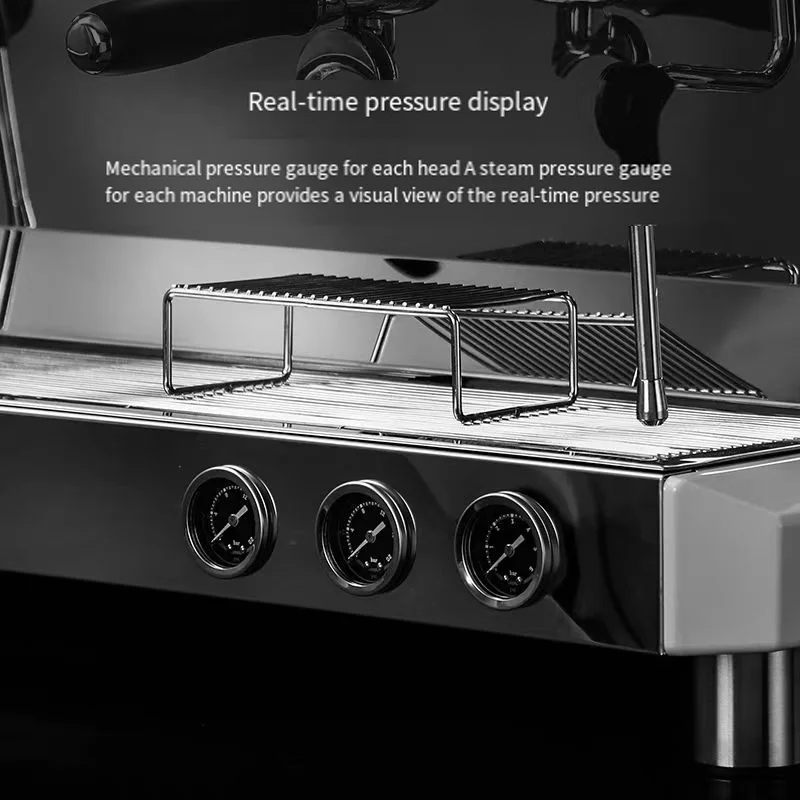 Professionelle 9-Bar-Hochdruck-Extraktion italienische kommerzielle Doppelkopf-halbautomatische Espressomaschine Kaffeemaschine
