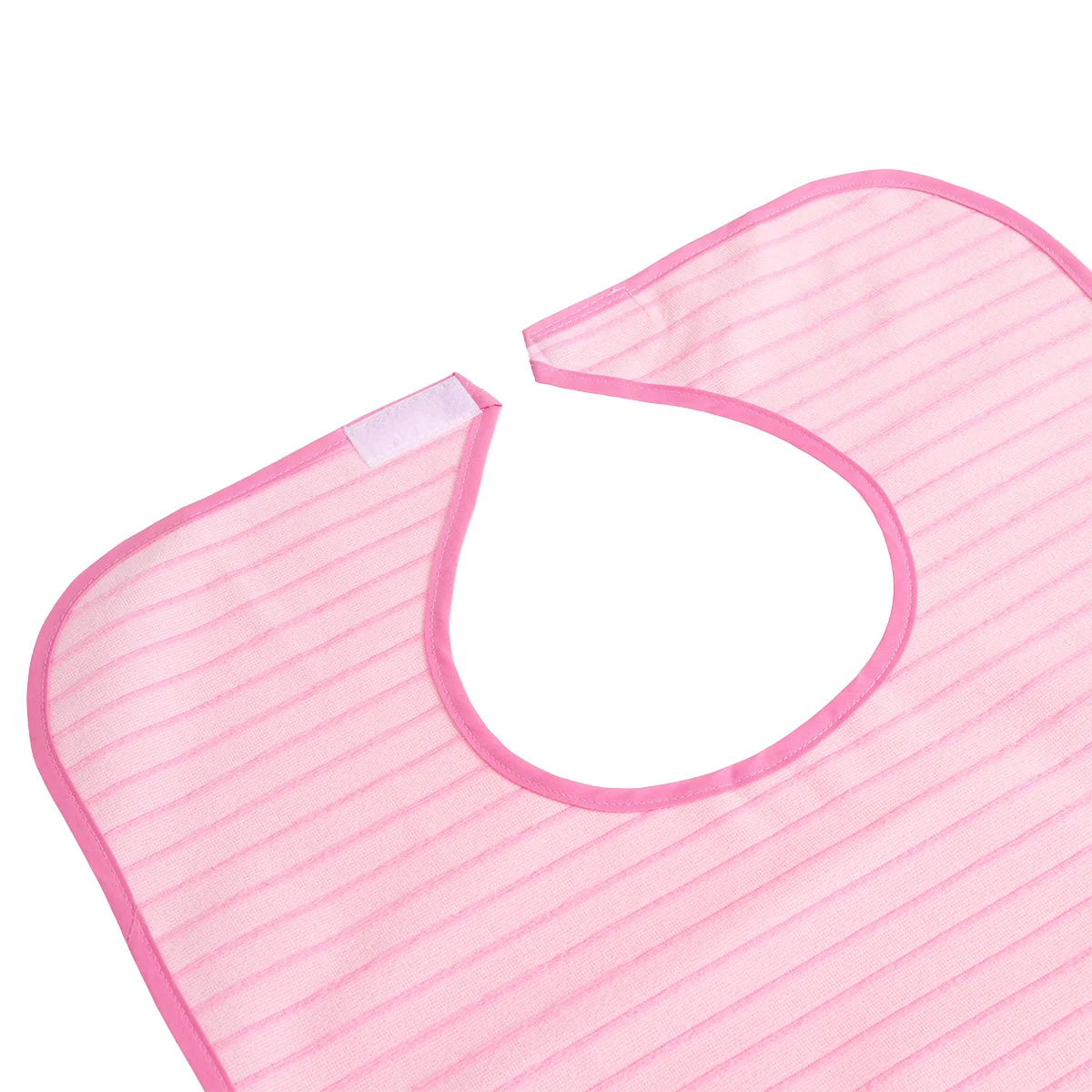 

Pink Waterproof Bib For Adults 2 Layer Reusable Clothing Protector Mealtime Stain Resistant Apron Easy Clean Bedridden