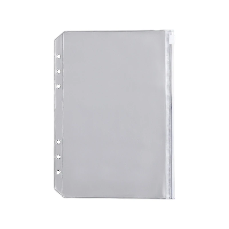 10 ชิ้น/เซ็ตสะดวก PVC Binder Binder กระเป๋าซิปโฟลเดอร์