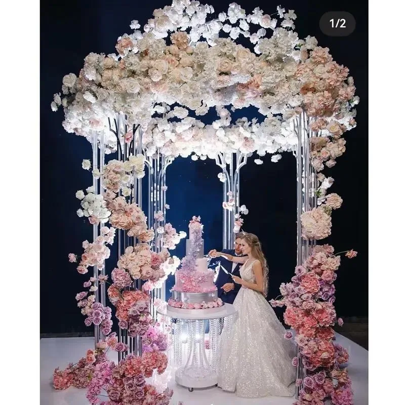 European Stainless Steel Metal Wedding Pavilion Outdoor Decoration