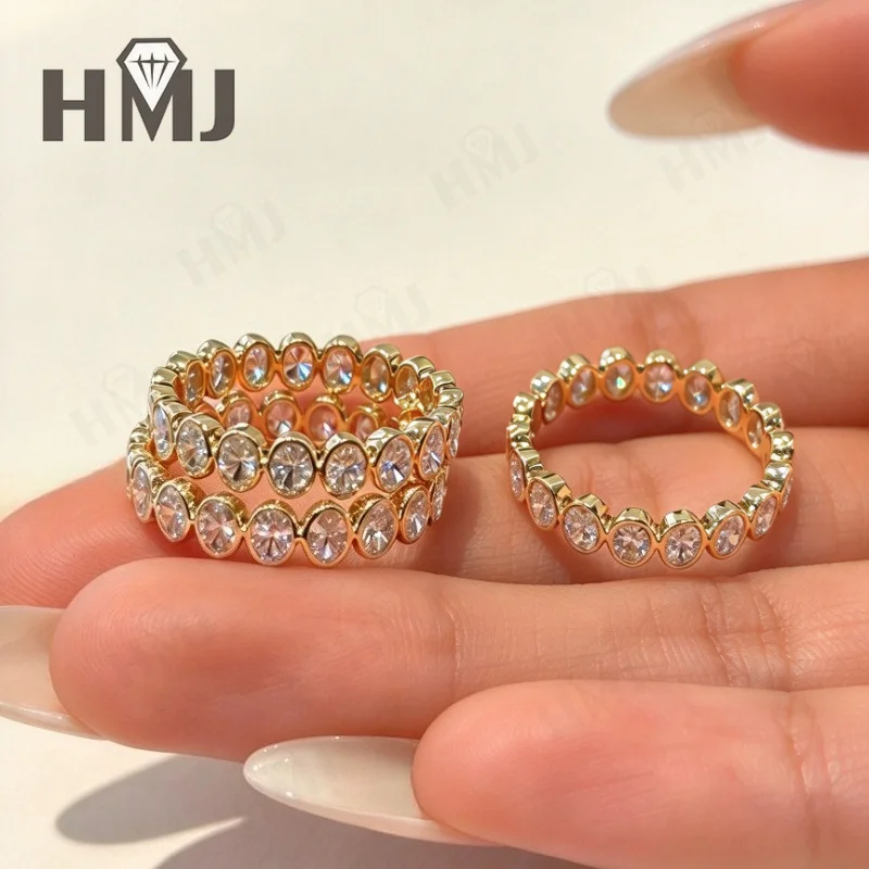 Diamantring DEF VS-VVS Ovaler Schliff Massiv 10K 14K 18K Gelbgold Hochzeit Antrag Versprechen Party Geschenk für Damen Charms Täglicher Gebrauch – Detail 7