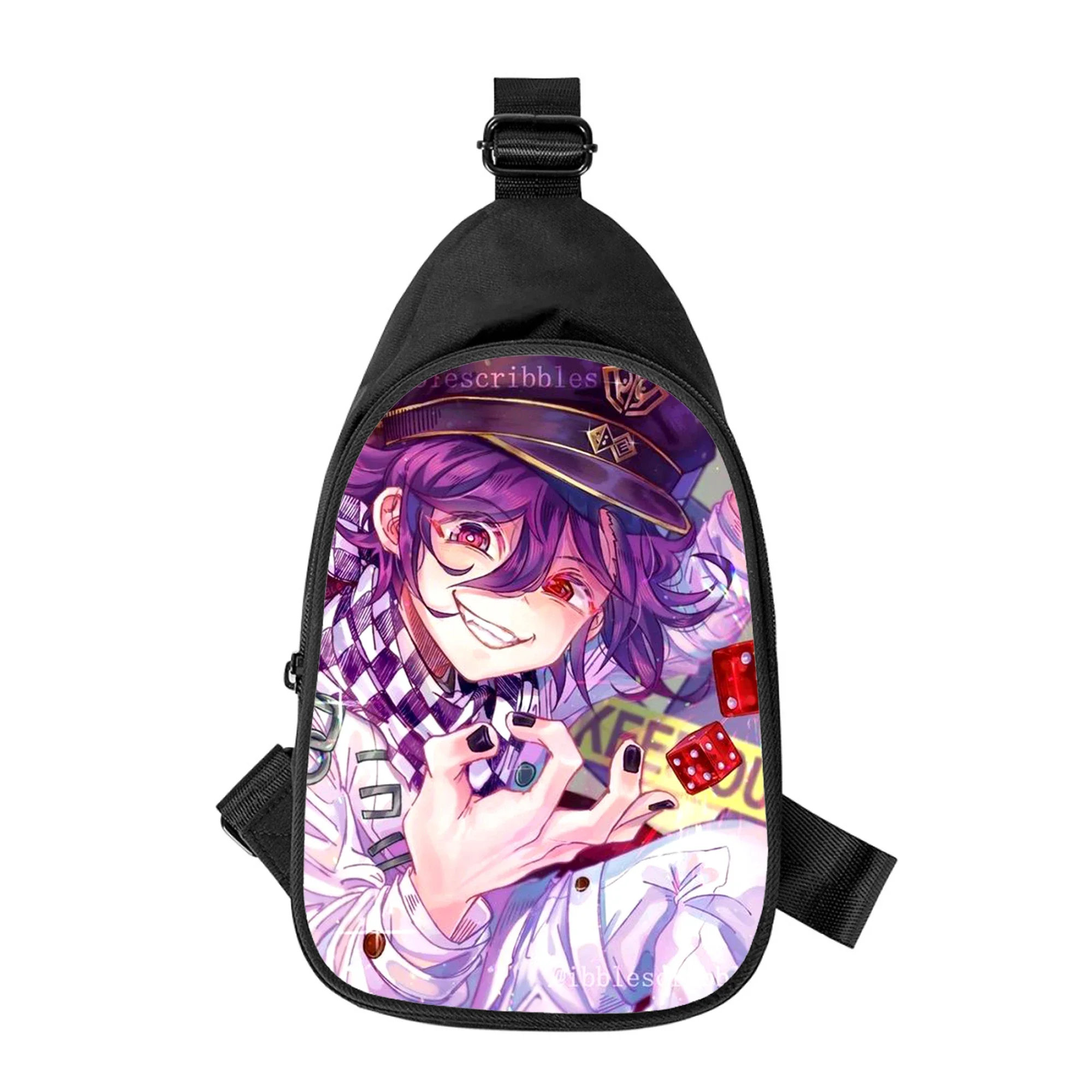 Danganronpa V3 3d Print Nieuwe Mannen Cross Borst Tas Diagonaal Vrouwen Schoudertas Echtgenoot School Taille Pack Mannelijk Borstpakket