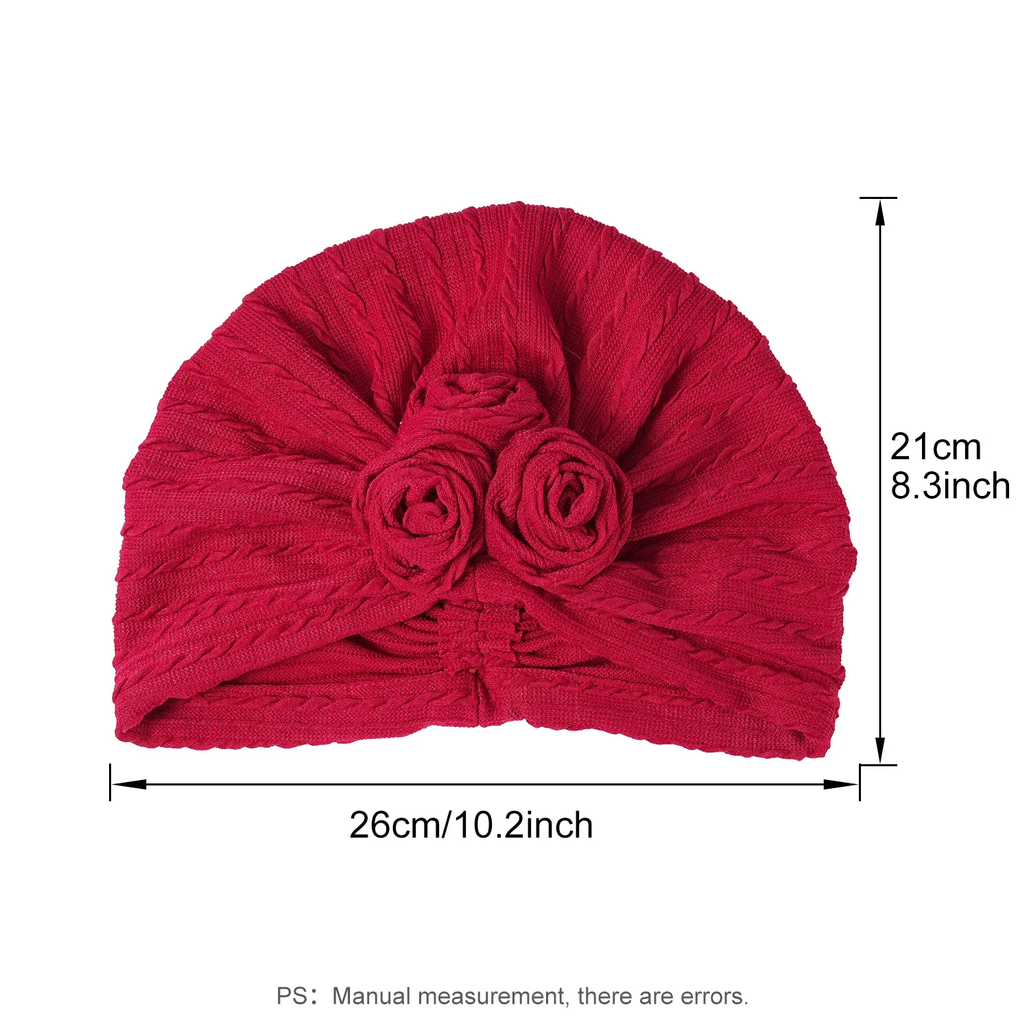 New Women Classic Rose Knot Turban Hats Vintage Solid Color Bonnet Head Wraps Classic Beanies Headscarf Chemo Cap