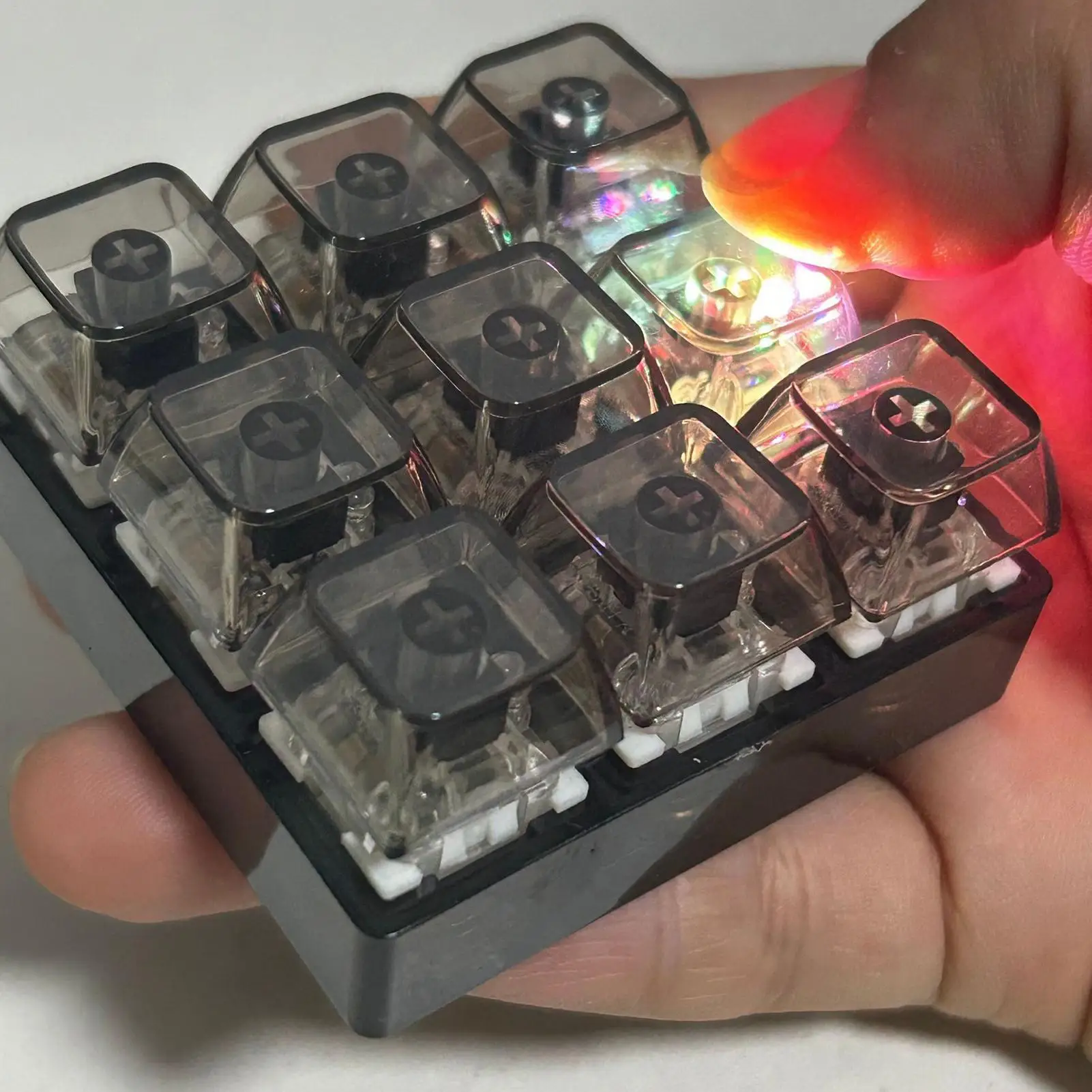 Keyboard Fidget Toy 9-in-1 Stress Relief Purse Charm Portable Bag Pendant for Kids Teens Adults Programmers College Students